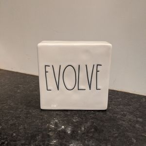 Relisting! Last Chance! Rae Dunn THINK EVOLVE Desk Block Home Decor